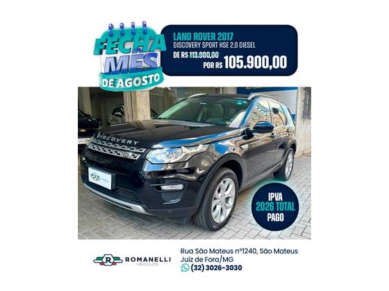 LAND ROVER DISCOVERY SPORT 2.0 16V TD4 TURBO DIESEL HSE 4P AUTOMÁTICO LAND ROVER DISCOVERY SPORT 2.0 16V TD4 TURBO DIESEL HSE 4P AUTOMÁTICO